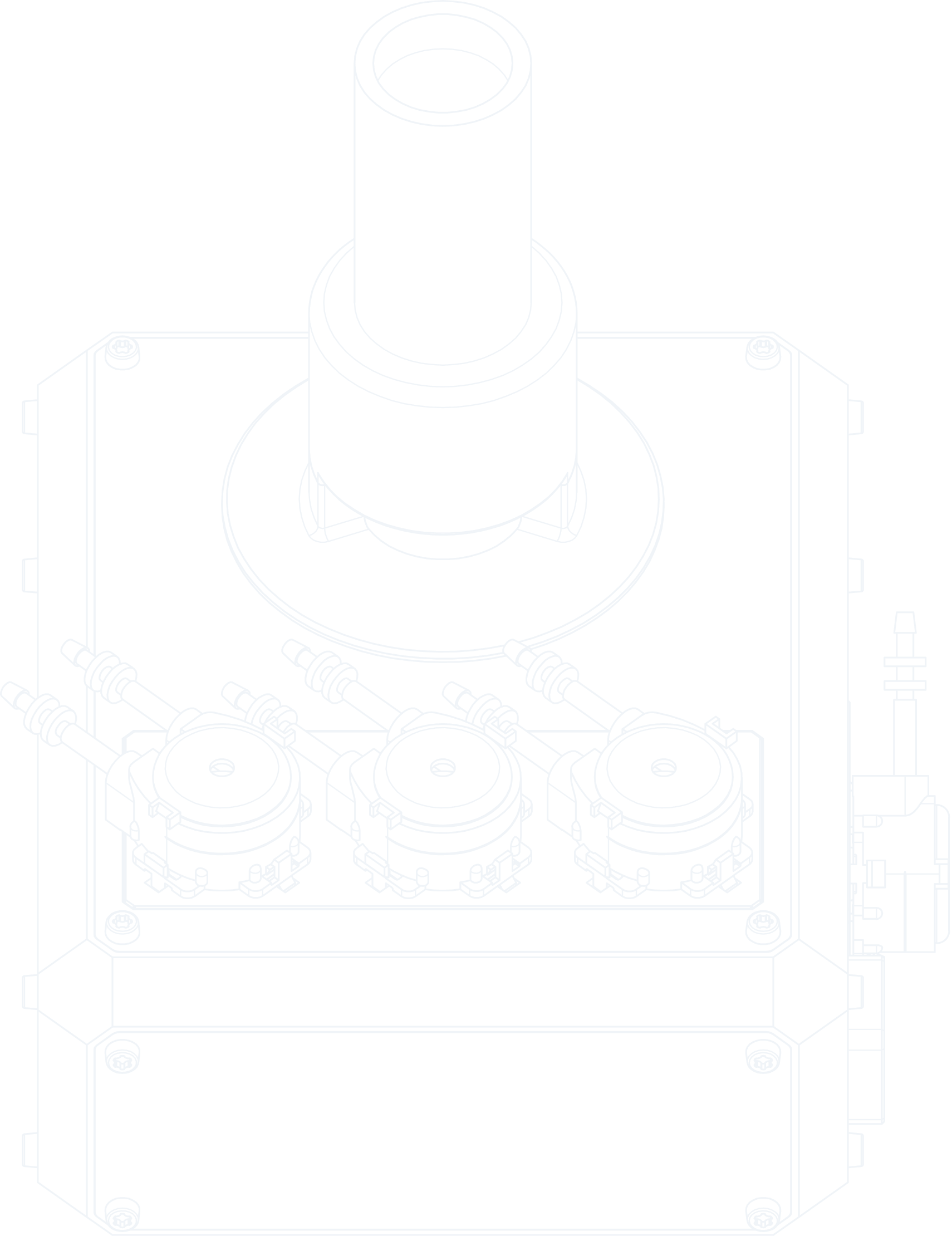 Reocto wireframe technical illustration